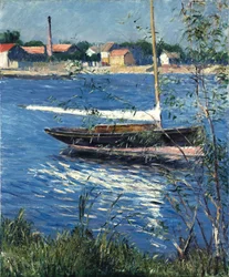 Bateau amarré sur la Seine à Argenteuil